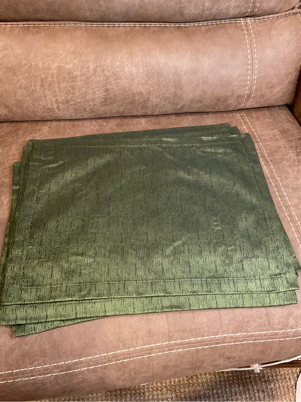 Crate & Barrel Tavia Emerald Placemats
